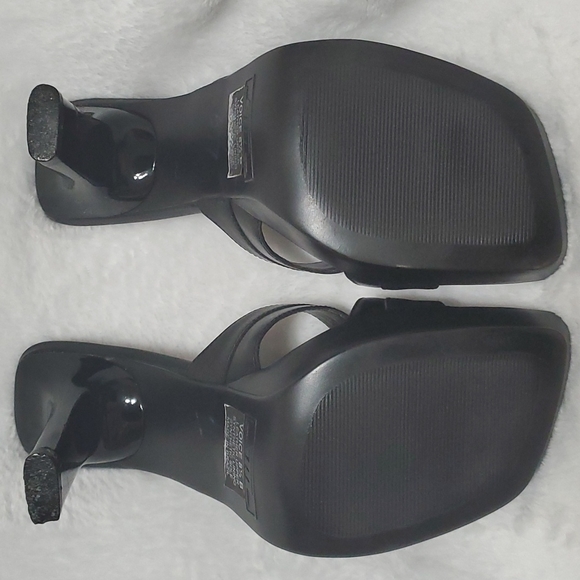 STEVE MADDEN Open toe block heel sandal 8.5M black (Ss12) - Picture 5 of 8